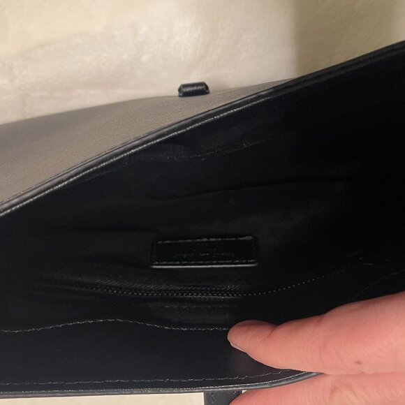 YSL Saint Laurent Le 5 a 7 Mini Leather Hobo Bag Purse - Black - Picture 9 of 11